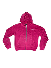 Load image into Gallery viewer, Pink Bust Down Zip up & Pants Set