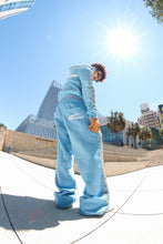 Load image into Gallery viewer, Baby blue studded crystal pants