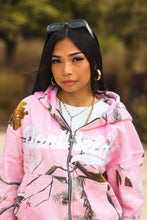 Load image into Gallery viewer, Pink camo zip up