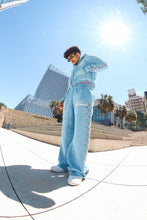 Load image into Gallery viewer, Baby blue studded crystal pants