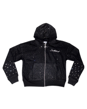 Load image into Gallery viewer, Black Bust Down Zip Up