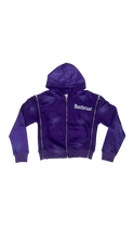 Load image into Gallery viewer, Triple zip up purple jacket