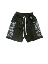 Load image into Gallery viewer, Baggy 2 in 1 Olive green pants and shorts