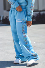 Load image into Gallery viewer, Baby blue studded crystal pants
