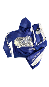Blue Track team Hoodie & Pant Set