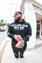 Load image into Gallery viewer, Black Follow God Not me zip up

