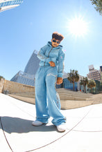 Load image into Gallery viewer, Baby blue studded crystal pants
