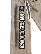 Load image into Gallery viewer, Grey DBL Distressed Embroidery Rhinestone Set
