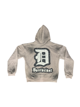 Load image into Gallery viewer, Grey DBL Distressed Embroidery Rhinestone Set
