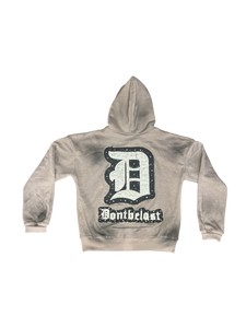 Grey DBL Distressed Embroidery Rhinestone Set