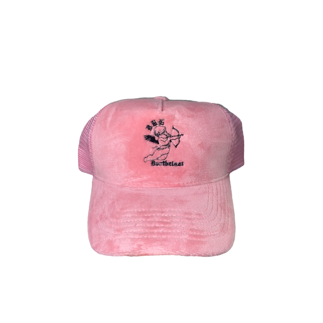 Pink Velvet Angel Hat