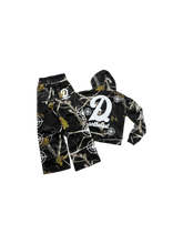 Load image into Gallery viewer, Black Real Tree Camo Zip up &amp; Pants Set
