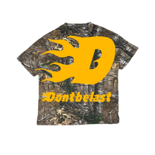 Load image into Gallery viewer, Real tree Dont Be Last camo shirt with removable zipper sleeves &amp; distressed embroidery
