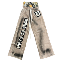 Load image into Gallery viewer, Grey DBL Distressed Embroidery Rhinestone Set
