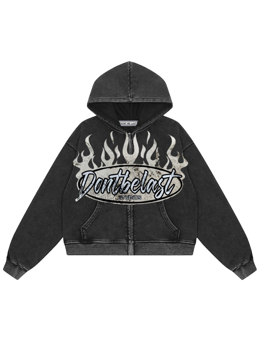 DOUBLE ZIPPER FLAME JACKET