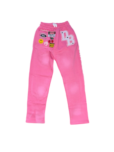 Pink Patches Zip up and Pants Set