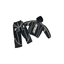 Load image into Gallery viewer, Black 2-in-1 Zip up &amp; Short Sleeve
