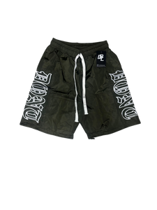 Baggy 2 in 1 Olive green pants and shorts