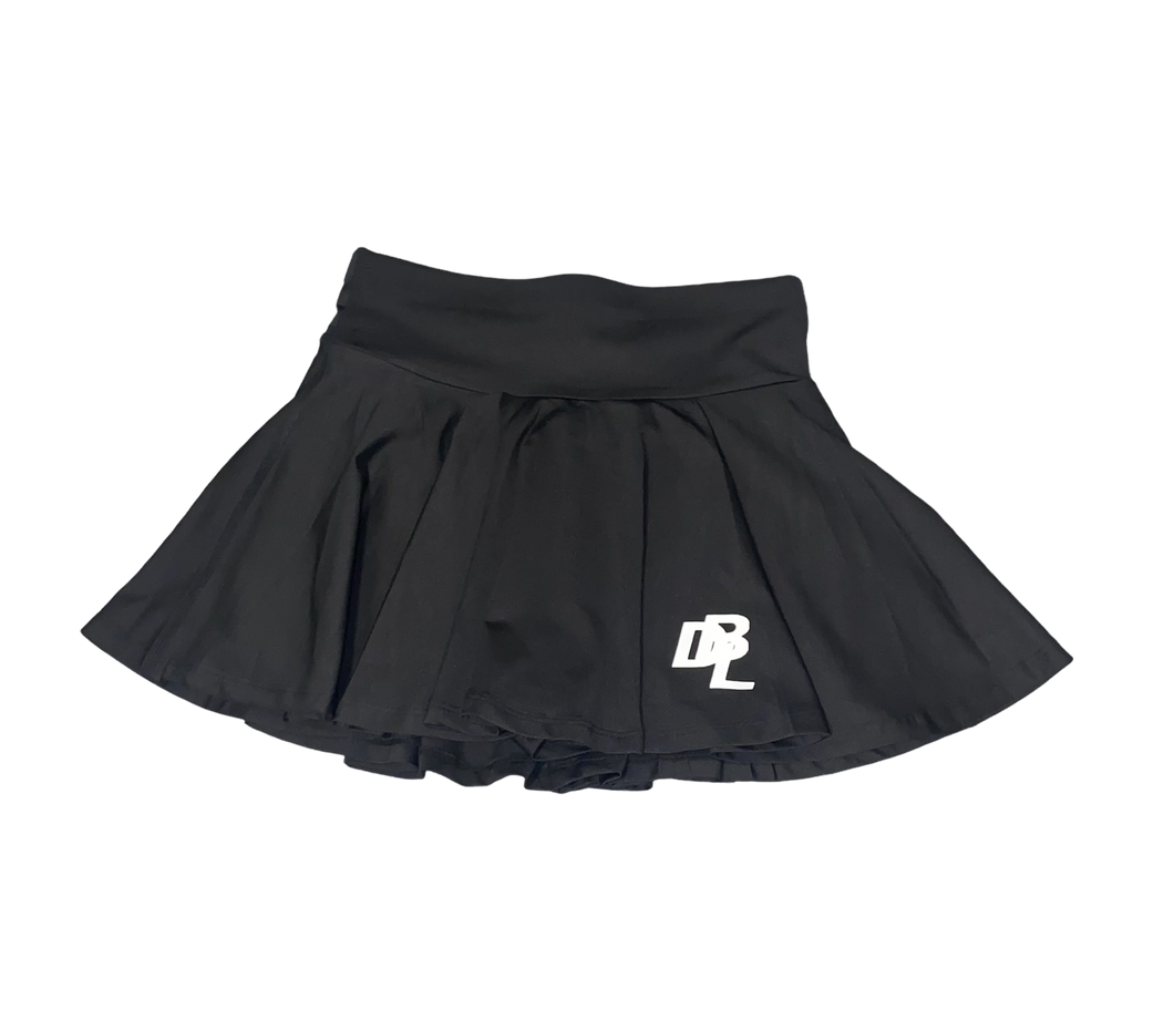 Black Logo Tennis Skirt