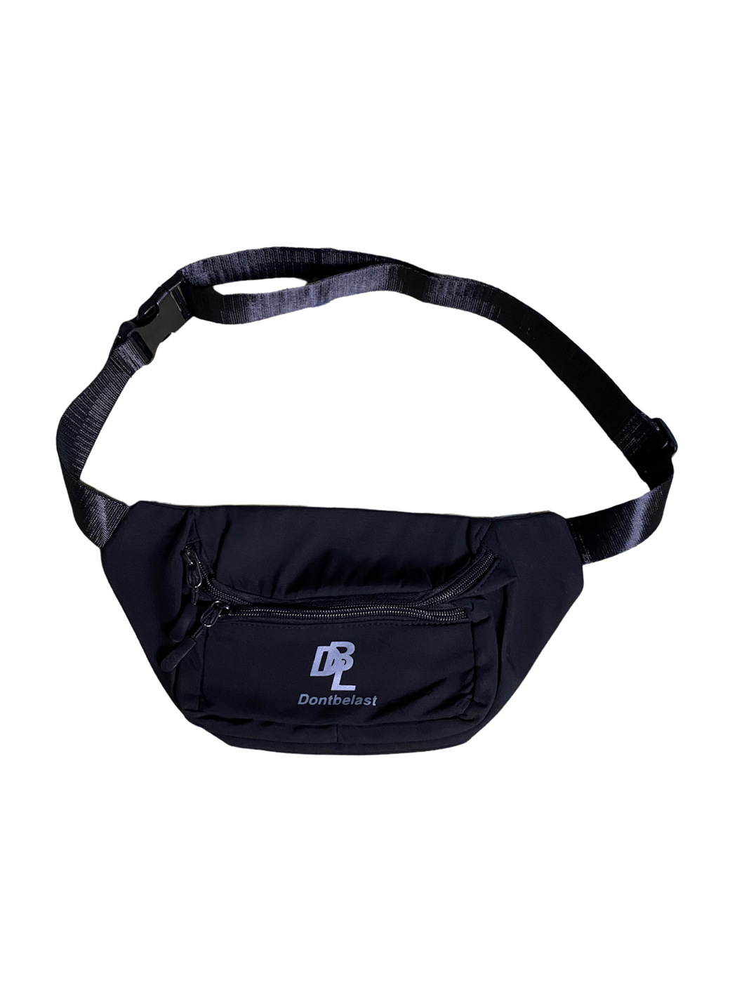 Black and silver logo Fanny pack