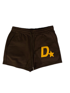 Brown Star Puff Shorts