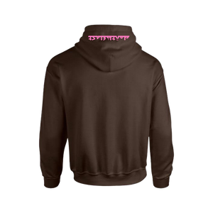 Brown and Pink Puff Hoodie