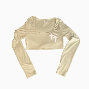 Sage Green crop top long sleeve