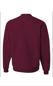 Maroon and Tan Crew Neck