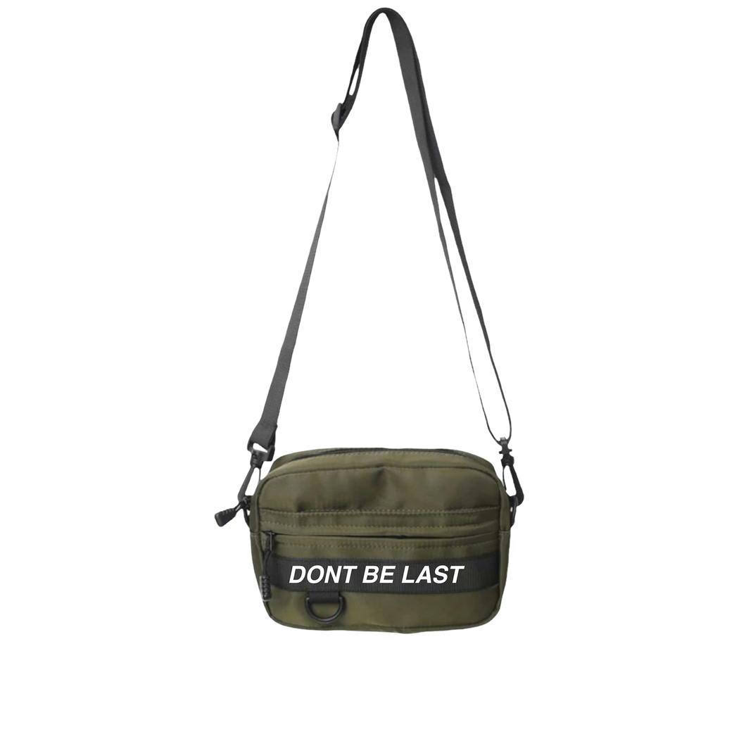 Olive green utility shoulder bag