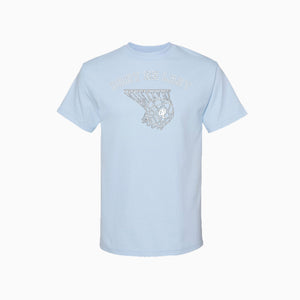 Baby Blue logo Swish T-shirt