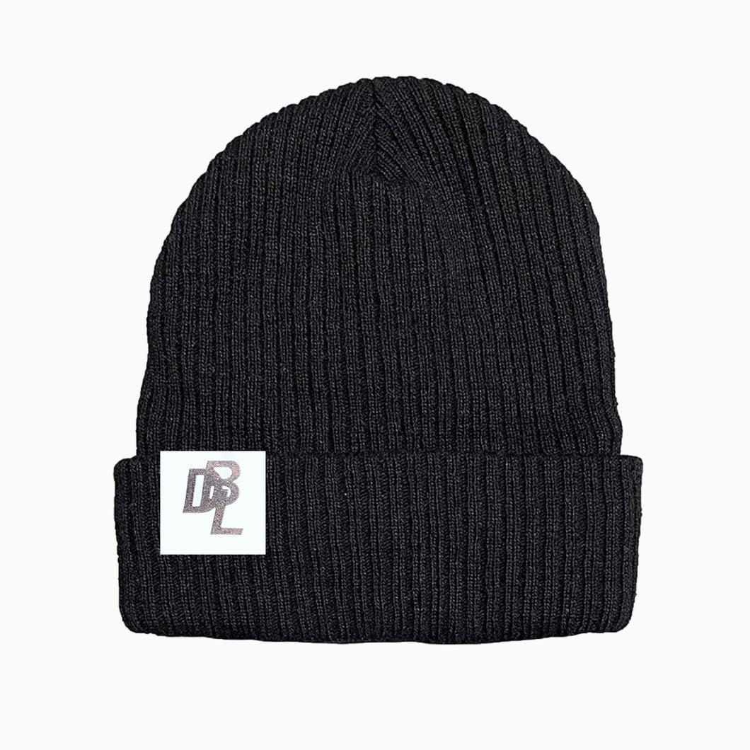 Knit Fur Logo Beanie